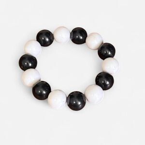 Black & White Bulky Bead Bracelet